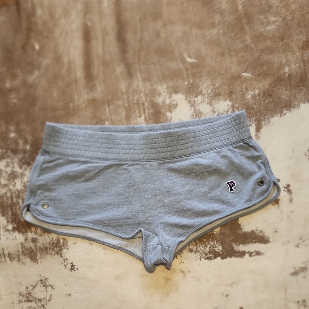 Team Pink Light Gray Athletic Shorty Shorts. Size: S - Picture 2 of 7